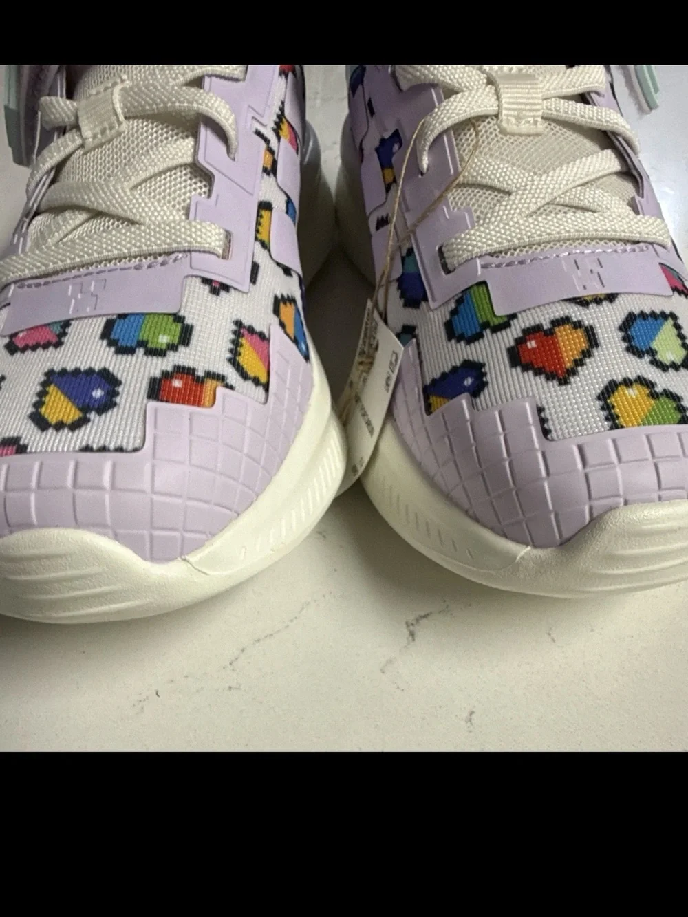 Adidas Minecraft FortaRun 4.0 Kids Lavender Purple Shoes JR1950 Size 2Y